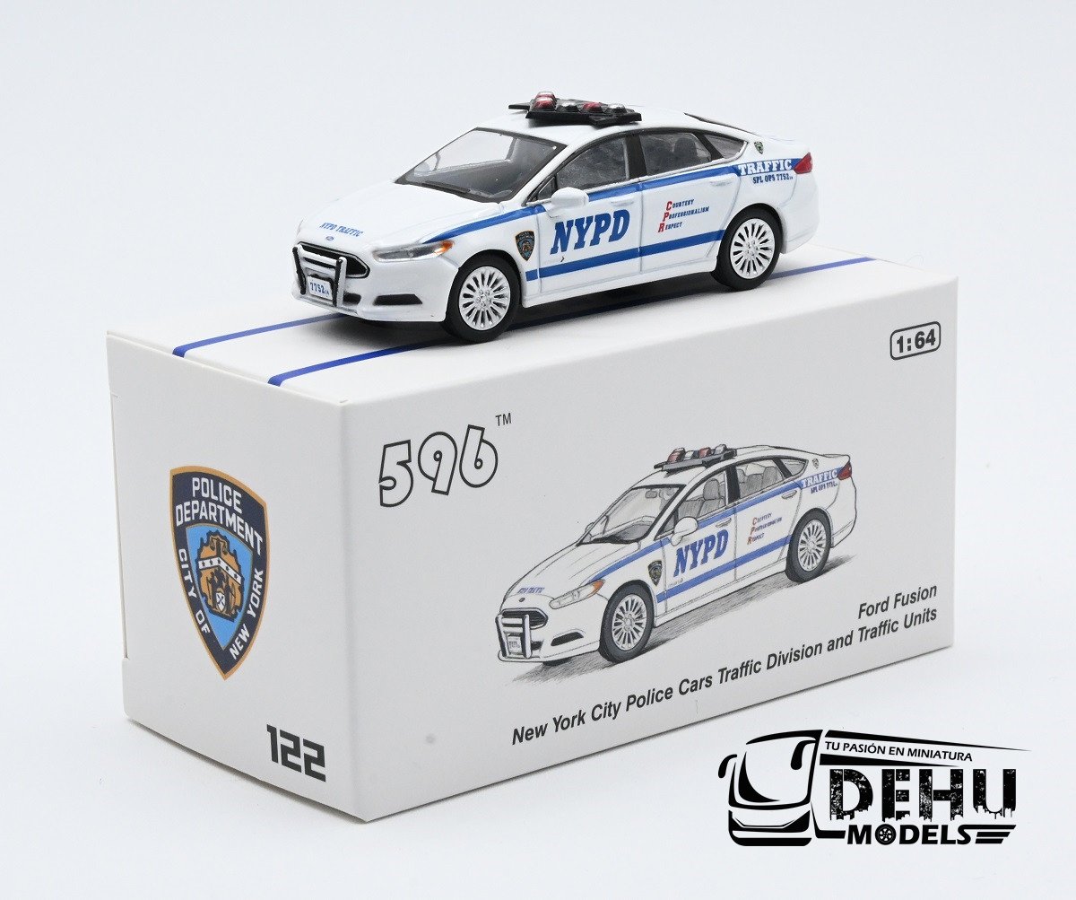 CBP-122 Ford Fusion New York City Police Cars Traffic Division And Traffic Units NYPD, Blanco - Azul (10)